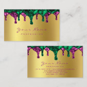 Nägel Wachs Epilation Pink Gold Green Cal Visitenkarte (Vorne/Hinten)