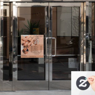 Nagel-Wellness-Center mit Preisen individuell gest Fensteraufkleber
