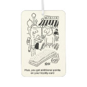 Nagelbett auf einem Basar-Cartoon Autolufterfrischer (Vorderseite)