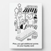 Nagelbett auf einem Basar-Cartoon Fotoplatte (Vorderseite)