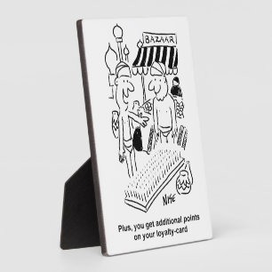 Nagelbett auf einem Basar-Cartoon Fotoplatte