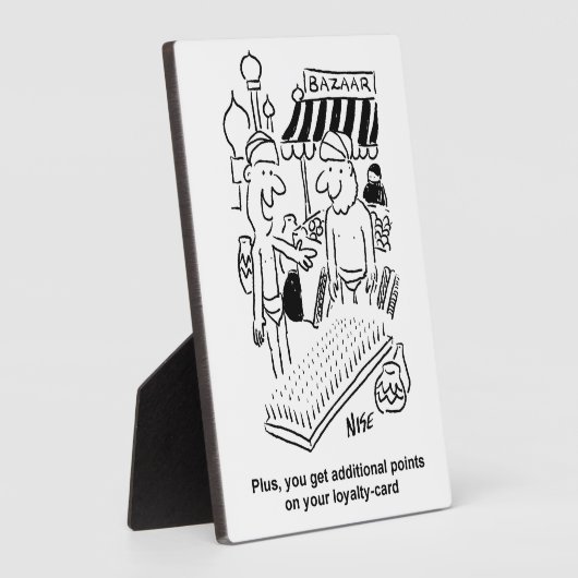 Nagelbett auf einem Basar-Cartoon Fotoplatte (Seite)