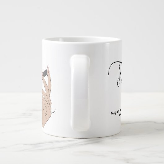 Nagelbüchse, Nageltechniker, lange Nägel, Maniküre Jumbo-Tasse (Rückseite)