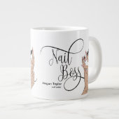 Nagelbüchse, Nageltechniker, lange Nägel, Maniküre Jumbo-Tasse (Vorderseite Rechts)
