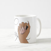 Nagelbüchse, Nageltechniker, lange Nägel, Maniküre Kaffeetasse (VorderseiteRechts)