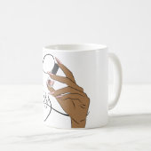 Nagelbüchse, Nageltechniker, lange Nägel, Maniküre Kaffeetasse (VorderseiteRechts)