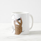 Nagelbüchse, Nageltechniker, lange Nägel, Maniküre Kaffeetasse (VorderseiteRechts)
