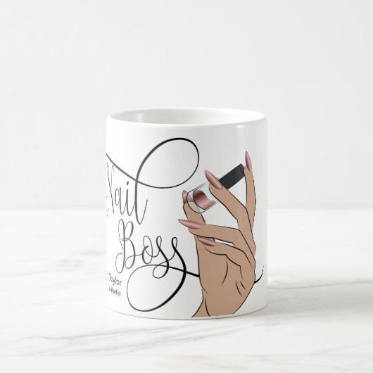 Nagelbüchse, Nageltechniker, lange Nägel, Maniküre Kaffeetasse (Mittel)