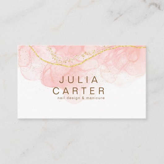 Nageldesign & Manicure Beauty Salon Stylist Visitenkarte (Vorderseite)