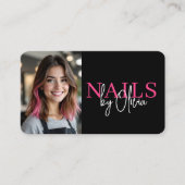 Nageldesigner-Foto-QR-Code Visitenkarte (Vorderseite)