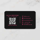 Nageldesigner-Foto-QR-Code Visitenkarte (Rückseite)