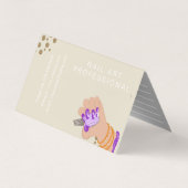 Nageldesigner Glow Script Handgezeichneter Termin Visitenkarten (Rückseite)