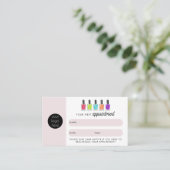 Nageldesigner-Kunden-Termin-Karten-QR-Code-Logo Visitenkarte (Stehend Vorderseite)