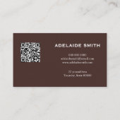Nageldesigner QR CODE Tierhaut Leopardenfleck Visitenkarte (Rückseite)