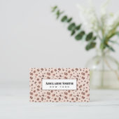 Nageldesigner QR CODE Tierhaut Leopardenfleck Visitenkarte (Stehend Vorderseite)