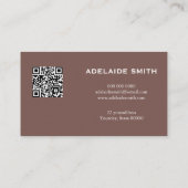 Nageldesigner QR CODE Tierhaut Leopardenfleck Visitenkarte (Rückseite)