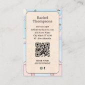 Nageldesignerin Pastell-Tarot-QR-Code-Geschäftskar Visitenkarte (Rückseite)