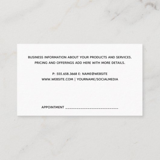 Nagelhandwerkzeuge | Nägel anmalen Visitenkarte (Rückseite)