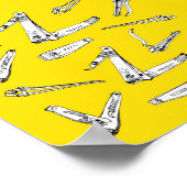 Nagelklammern, Wall Art Illustration | Poster (Ecke)