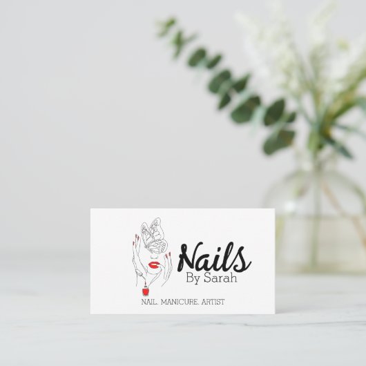 Nagelkunst Visitenkarte (Stehend Vorderseite)