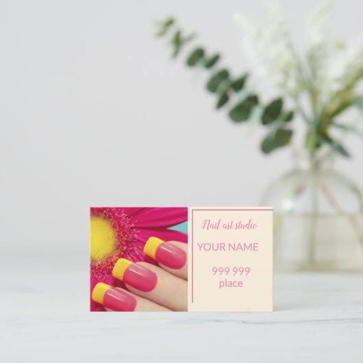 Nagelkunst Visitenkarte (Stehend Vorderseite)