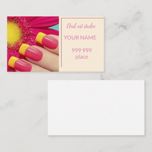 Nagelkunst Visitenkarte (Vorne/Hinten)