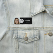 Nagelkünstler-Foto-Logo Schwarz Weiß Namensschild (Beispiel)