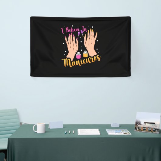 Nagelkünstler glauben an Maniküre Banner (Messeveranstaltung)