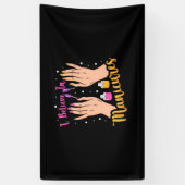 Nagelkünstler glauben an Maniküre Banner (Vertikal)