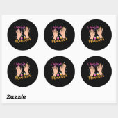 Nagelkünstler glauben an Maniküre Runder Aufkleber (Blatt)