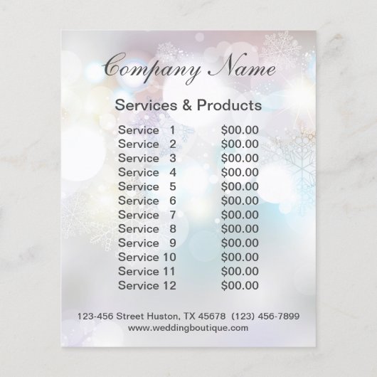 Nagelkünstlergeschäft personalisierter Flyer (Hinten)