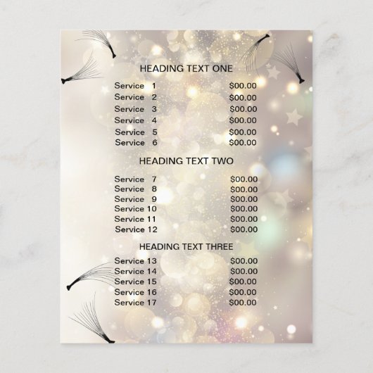 Nagelkünstlergeschäft personalisierter Flyer (Hinten)