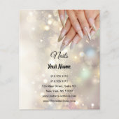 Nagelkünstlergeschäft personalisierter Flyer (Vorne)