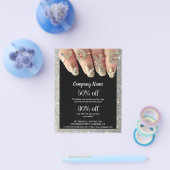 Nagelkünstlergeschäft personalisierter Flyer (Einzeln)