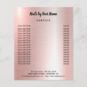 Nagelkünstlergeschäft personalisierter Flyer (Hinten)