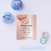 Nagelkünstlergeschäft personalisierter Flyer (Einzeln)