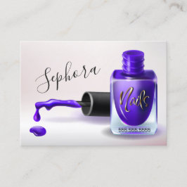 Nagelkunsttechniker - Lila Nagelpolnisch Visitenkarte