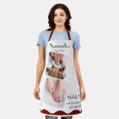 Nagelkunsttechniker/Manikurist, editierbar Schürze (Getragen)