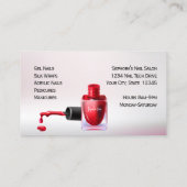 Nagelkunsttechniker - Red Nail Polish2 Visitenkarte (Rückseite)