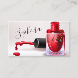 Nagelkunsttechnikerin - Roter Nagellack2 Visitenkarte