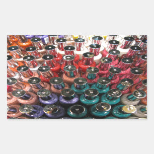 Nagellack-Flaschen Rechteckiger Aufkleber