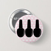 Nagellack für Leben-Schwarz-Nagellack füllt Kunst Button (Vorne & Hinten)