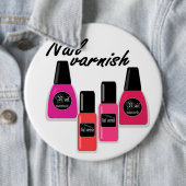 Nagellack, Nagellack, Cartoon rosa Rosa Korallenei Button (Beispiel)