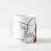 Nagellack, Nageltechniker, Goldplatz der Rose Kaffeetasse (Vorderseite Links)