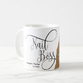 Nagellack, Nageltechniker, holografische Nägel Kaffeetasse (Vorderseite Links)