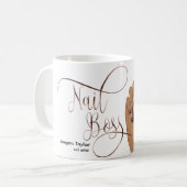 Nagellack, Nageltechniker, lange Nägel, Maniküre Kaffeetasse (Vorderseite Links)