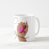 Nagellack, Nageltechniker, lange Nägel, Maniküre Kaffeetasse (VorderseiteRechts)