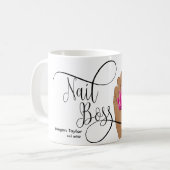 Nagellack, Nageltechniker, lange Nägel, Maniküre Kaffeetasse (Vorderseite Links)