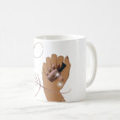 Nagellack, Nageltechniker, lange Nägel, Maniküre Kaffeetasse (VorderseiteRechts)
