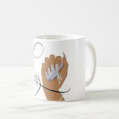 Nagellack, Nageltechniker, lange Nägel, Maniküre Kaffeetasse (VorderseiteRechts)